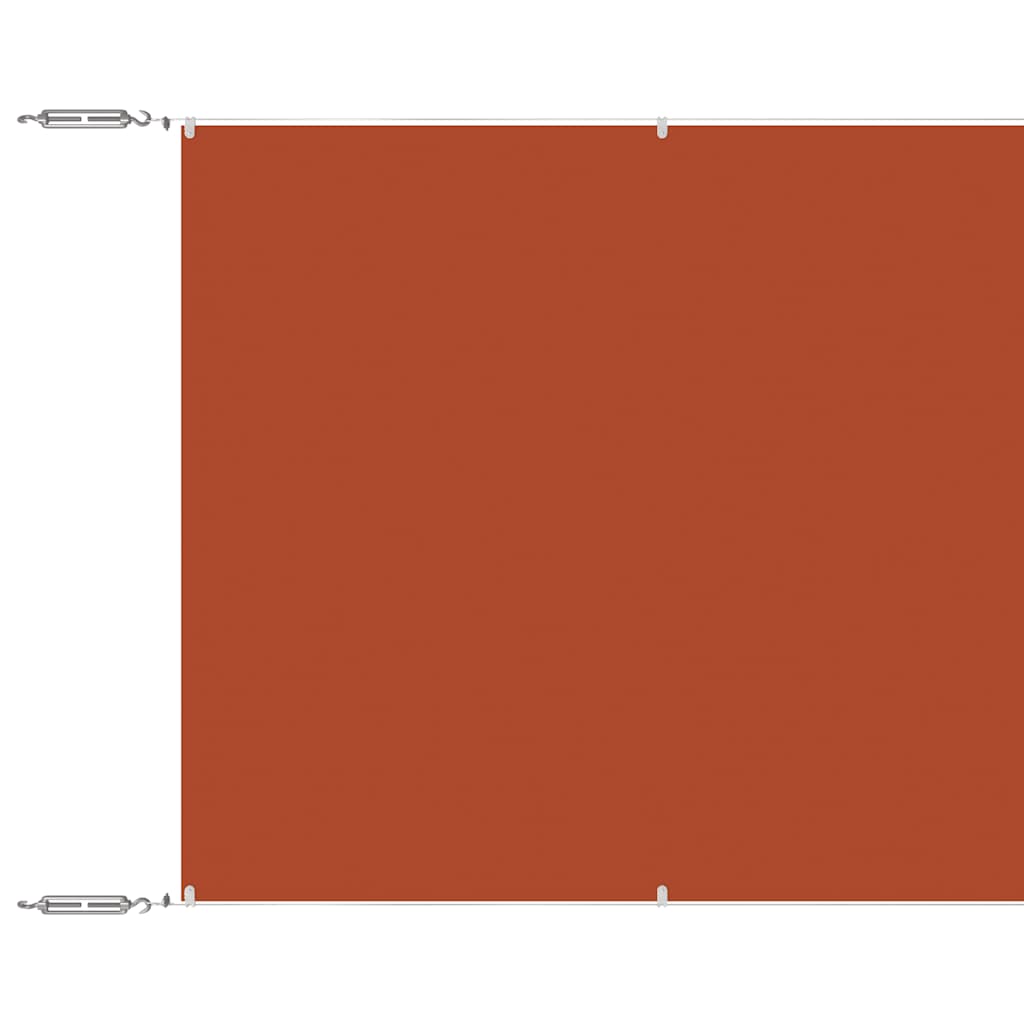 lodret markise 100x800 cm oxfordstof terrakottafarvet