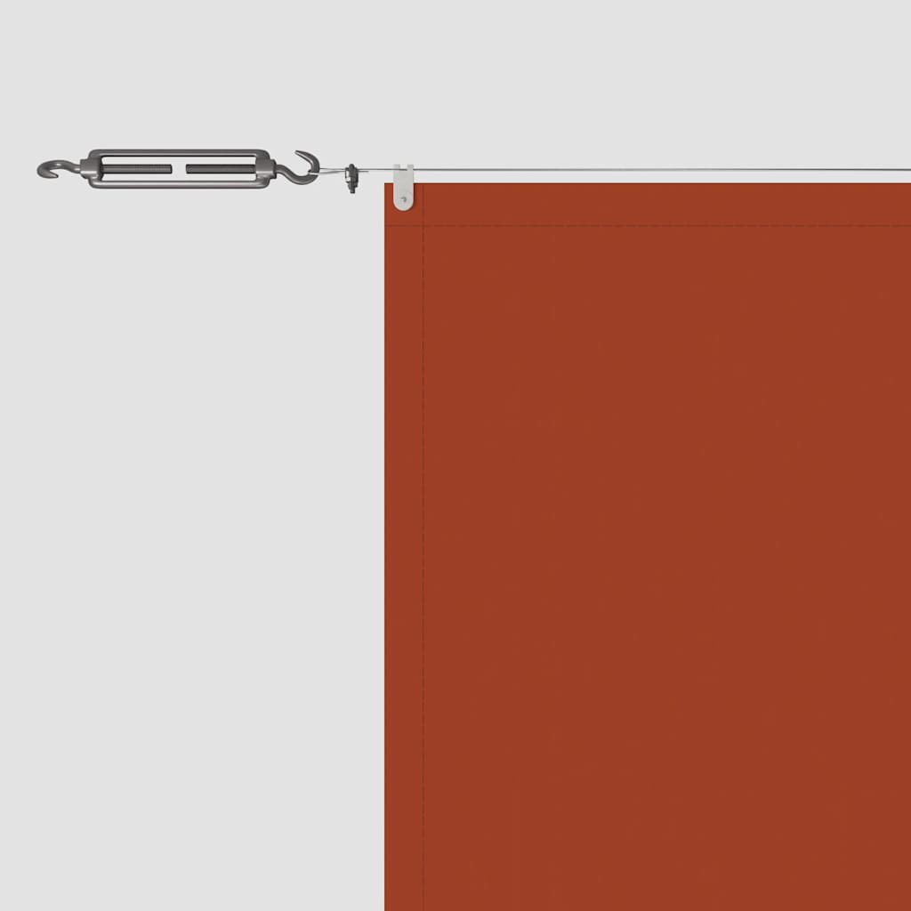 lodret markise 100x1200 cm oxfordstof terrakottafarvet