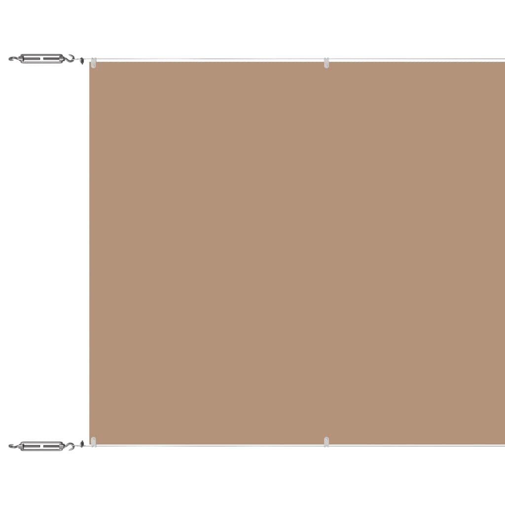 lodret markise 140x800 cm oxfordstof gråbrun