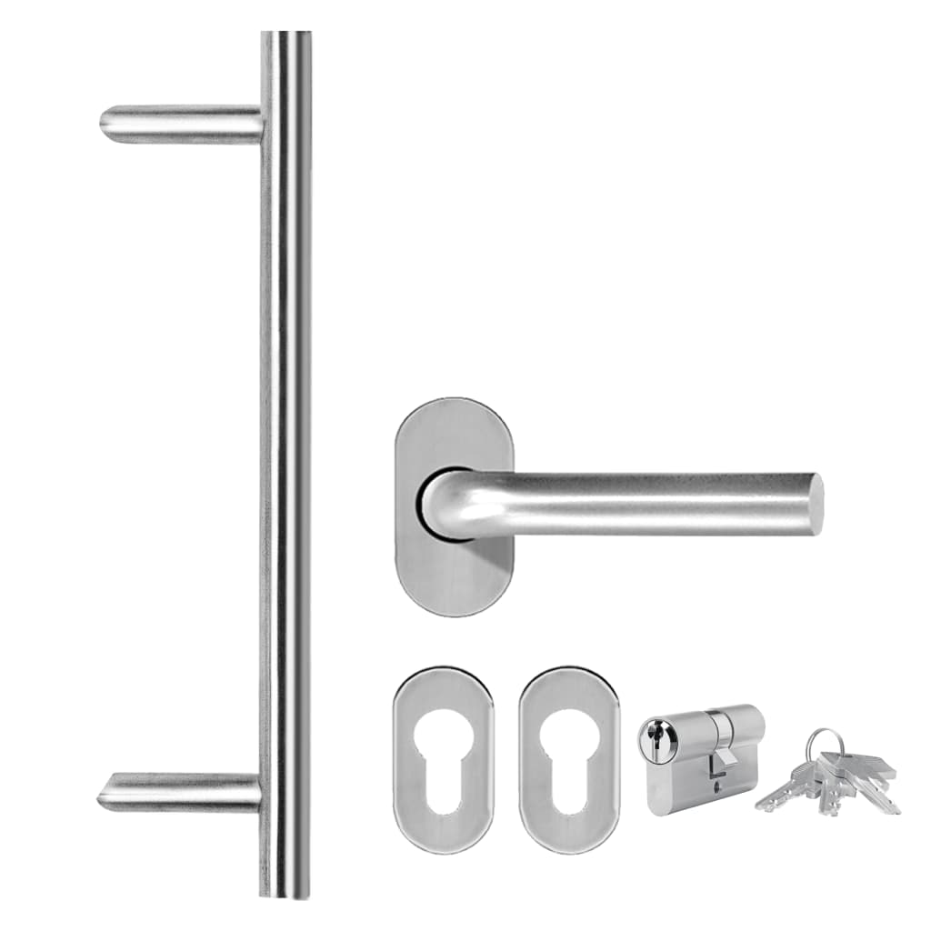 hoveddør 100x210 cm aluminium og PVC hvid