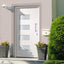hoveddør 110x210 cm aluminium og PVC hvid