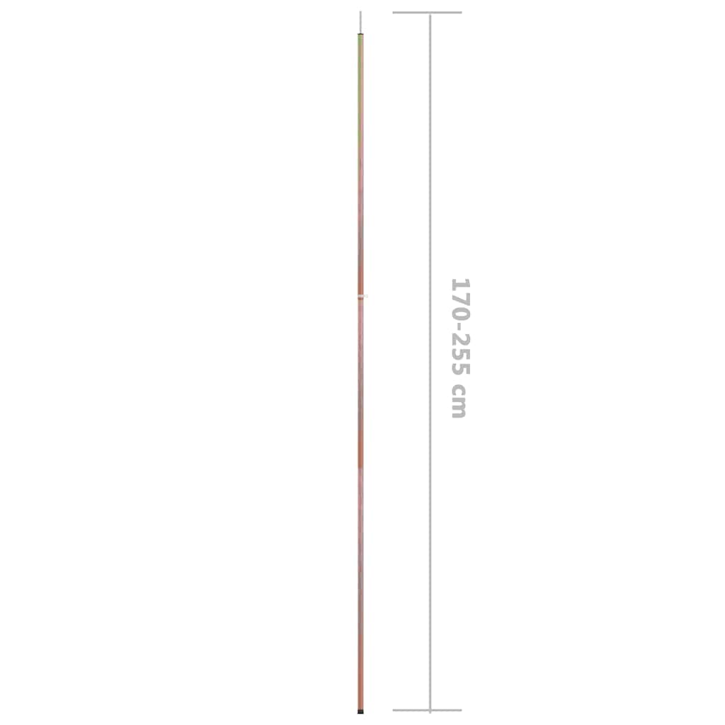 teleskopstænger til telt 2 stk. 170-255 cm galvaniseret stål