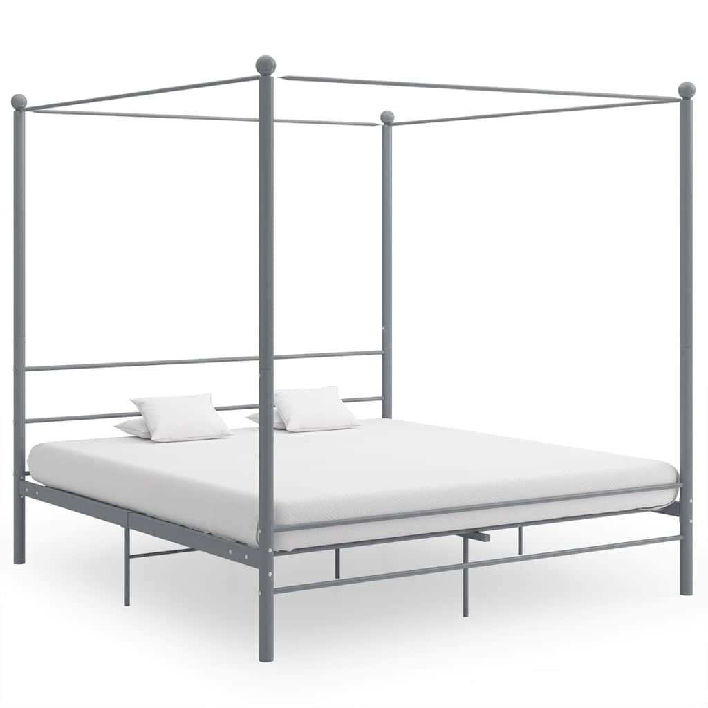 sengestel til himmelseng 200x200 cm metal grå