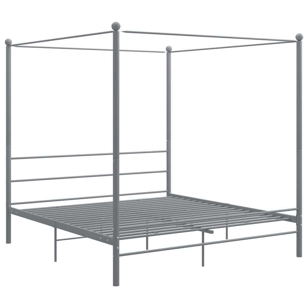 sengestel til himmelseng 200x200 cm metal grå