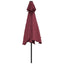 parasol 300 cm metalstang bordeauxrød