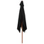 haveparasol 200x300 cm træstang sort