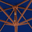 parasol 270 cm træstang blå
