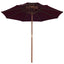 dobbelt parasol 270 cm træstang bordeauxfarvet