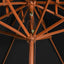 parasol m. træstang 270 cm 2 niveauer sort