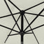 parasol med LED-lys og stålstang 2x3 m sandfarvet