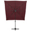 parasol 250x250 cm 4 niveauer aluminiumsstang bordeauxrød