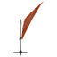parasol 250x250 cm 4 niveauer aluminiumsstang terrakotta