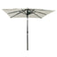 parasol 2,5x2,5 m aluminiumsstang 3 niveauer sandfarvet
