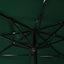 parasol 2,5x2,5 m aluminiumsstang 3 niveauer grøn