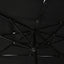 parasol 2,5x2,5 m aluminiumsstang 3 niveauer sort