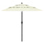 parasol 2,5 m aluminiumsstang 3 niveauer sandfarvet