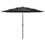 parasol med aluminiumsstang 3 m 3 niveauer antracitgrå