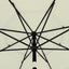 parasol med aluminiumsstang 3,5 m 3 niveauer sandfarvet