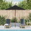 haveparasol 150x200 cm træstang sort