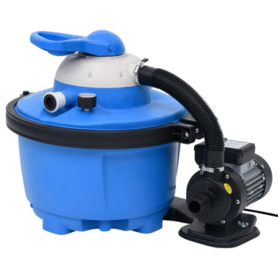 sandfilterpumpe 385x620x432 mm 200 W 25 l blå og sort