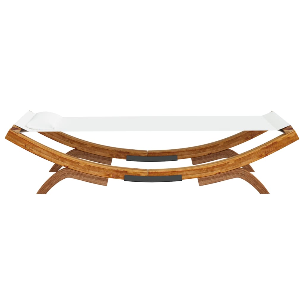 loungeseng 100x188,5x44 cm bøjet træ cremefarvet