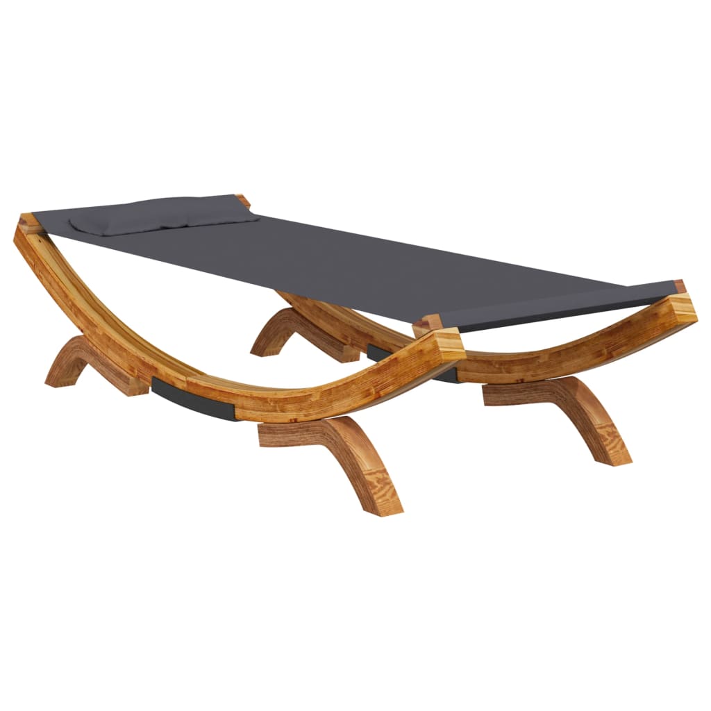 loungeseng 100x188,5x44 cm bøjet træ antracitgrå