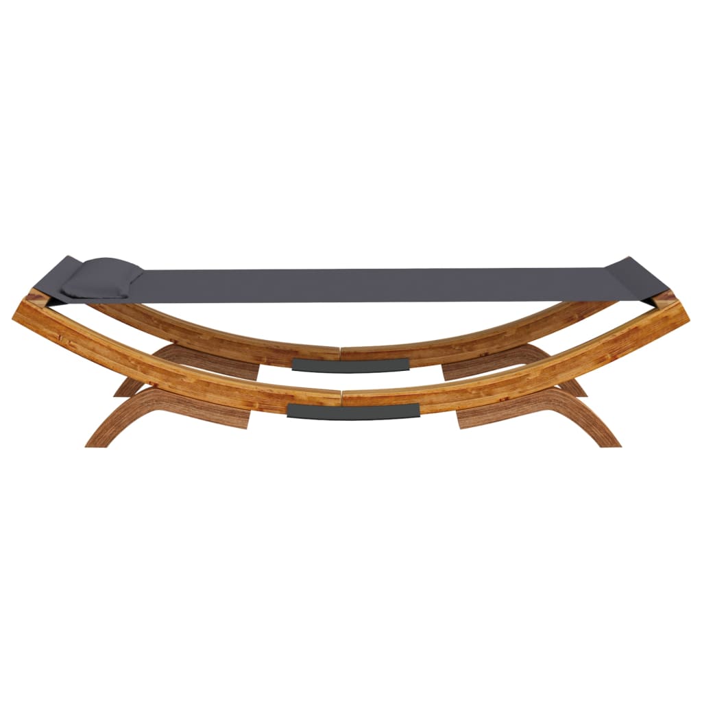 loungeseng 100x188,5x44 cm bøjet træ antracitgrå