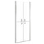 brusedør 76x190 cm klart sikkerhedsglas