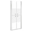 brusedør 76x190 cm delvist matteret sikkerhedsglas