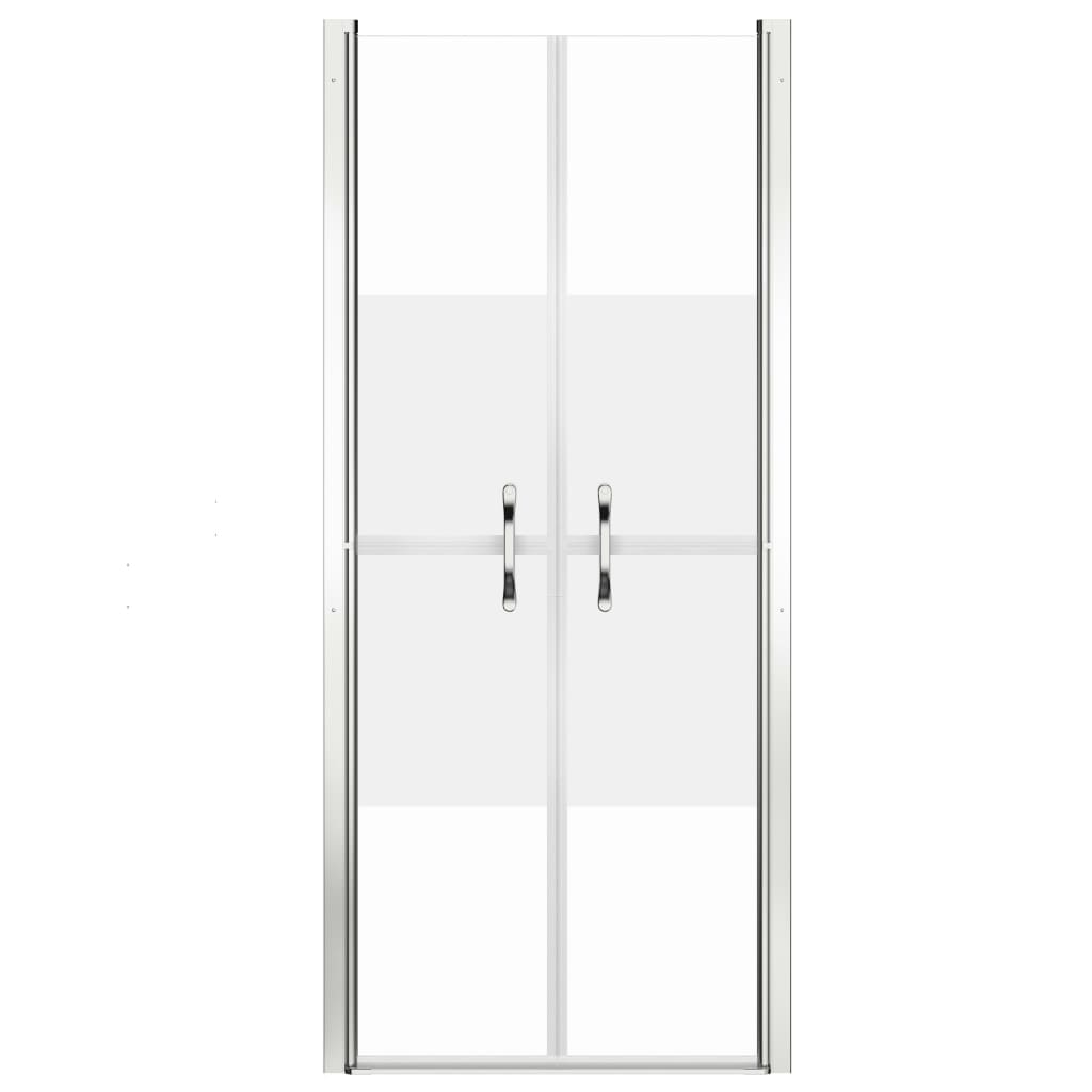 brusedør 86x190 cm delvist matteret sikkerhedsglas
