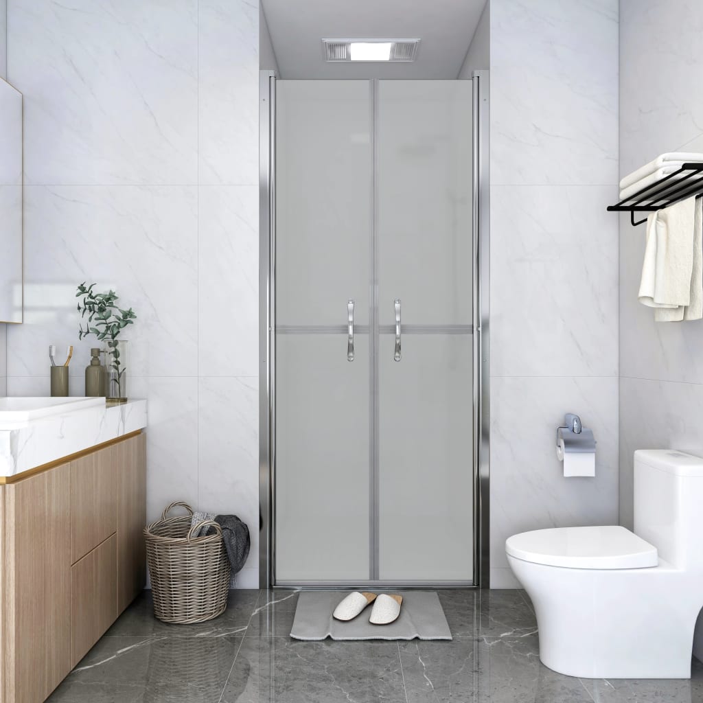 brusedør 76x190 cm matteret sikkerhedsglas