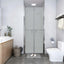 brusedør 91x190 cm matteret sikkerhedsglas