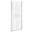brusedør 96x190 cm matteret sikkerhedsglas