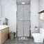brusedør 96x190 cm matteret sikkerhedsglas
