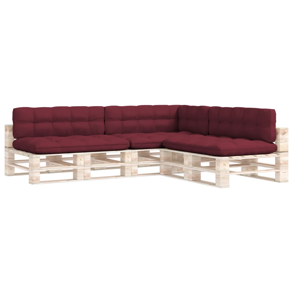 hynder til pallesofa 7 stk. stof vinrød