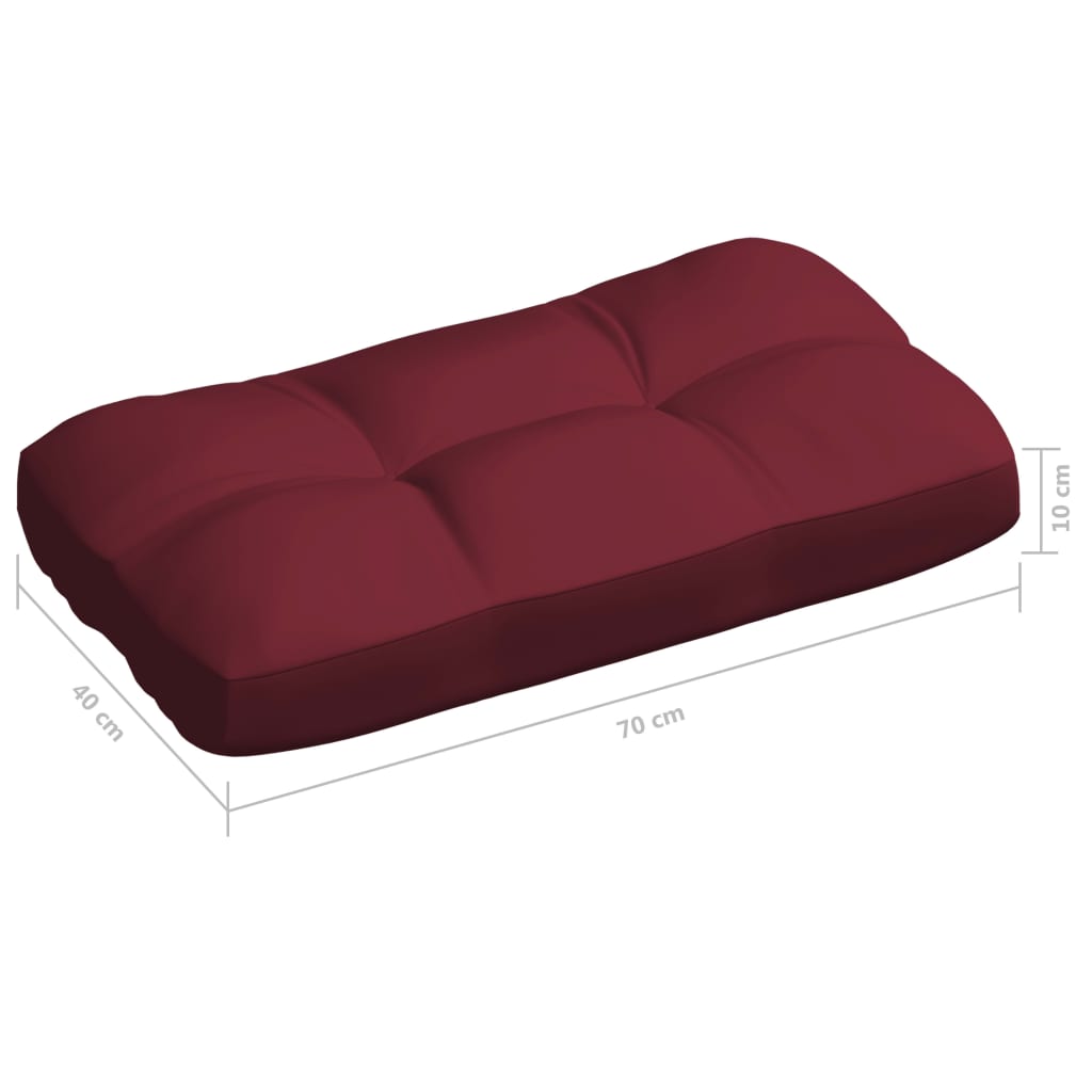 hynder til pallesofa 7 stk. stof vinrød
