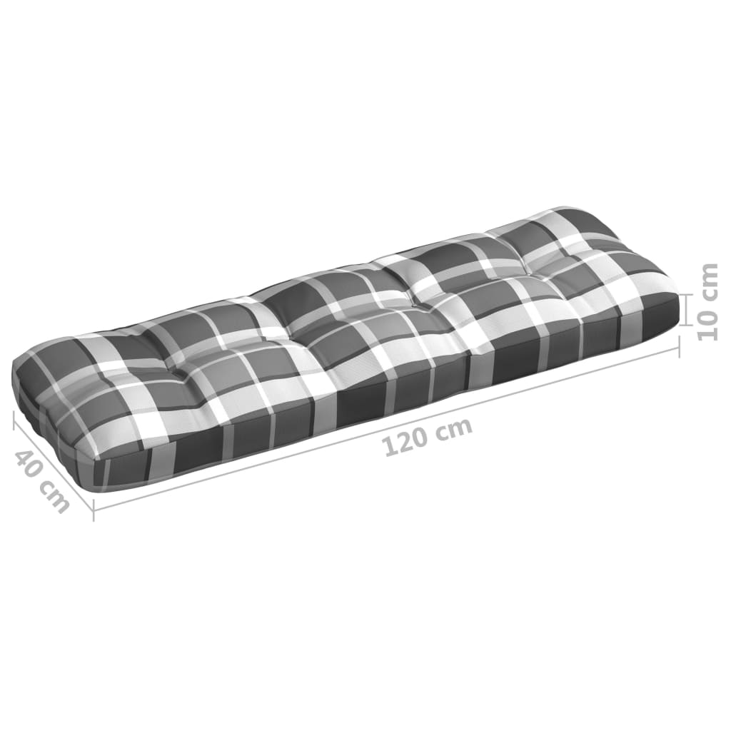 hynder til pallesofa 7 stk. gråternet mønster
