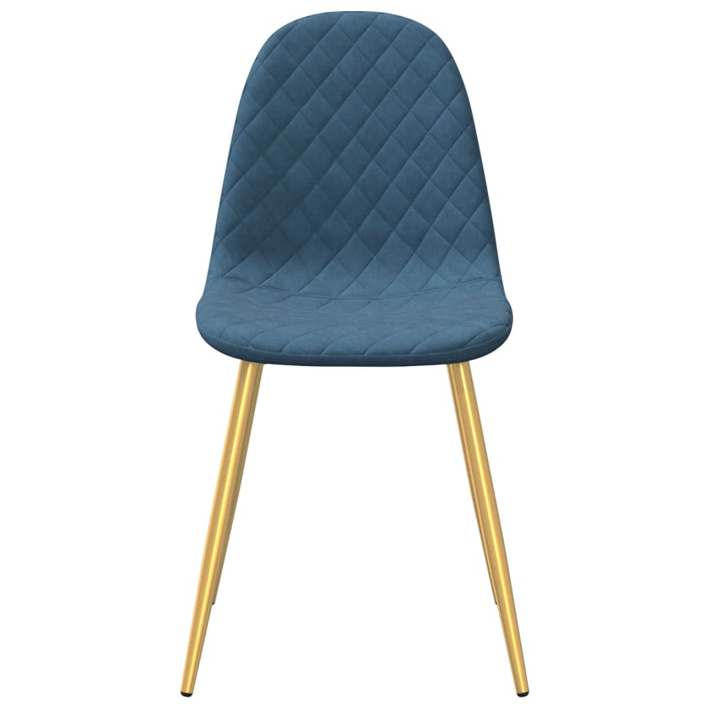 spisebordsstole 4 stk. velour blå