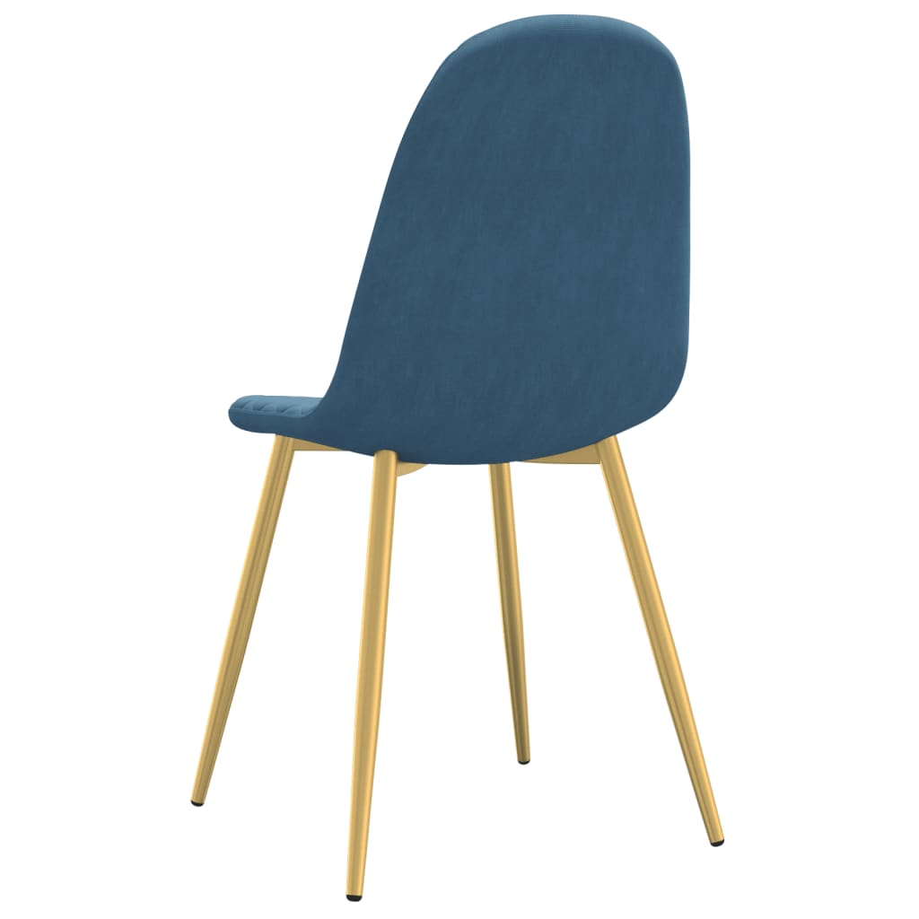 spisebordsstole 4 stk. velour blå