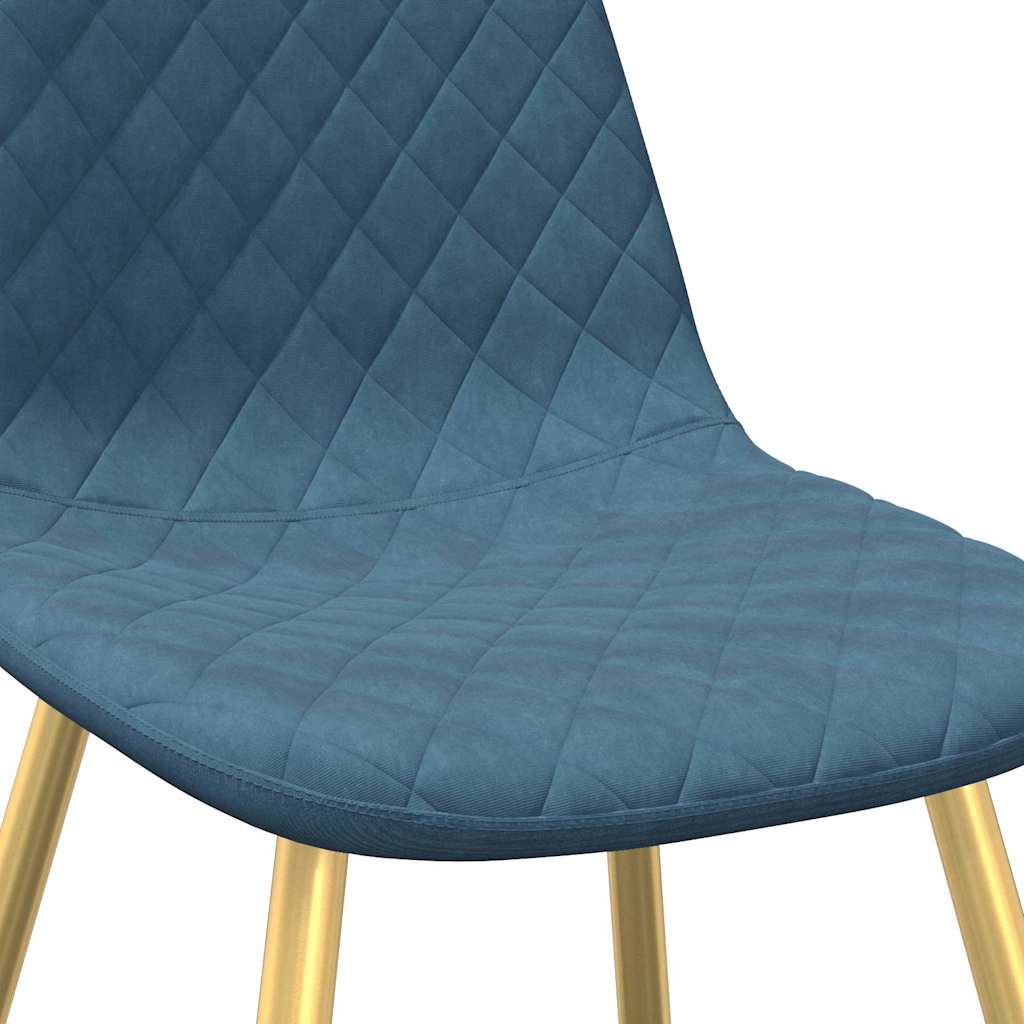 spisebordsstole 4 stk. velour blå