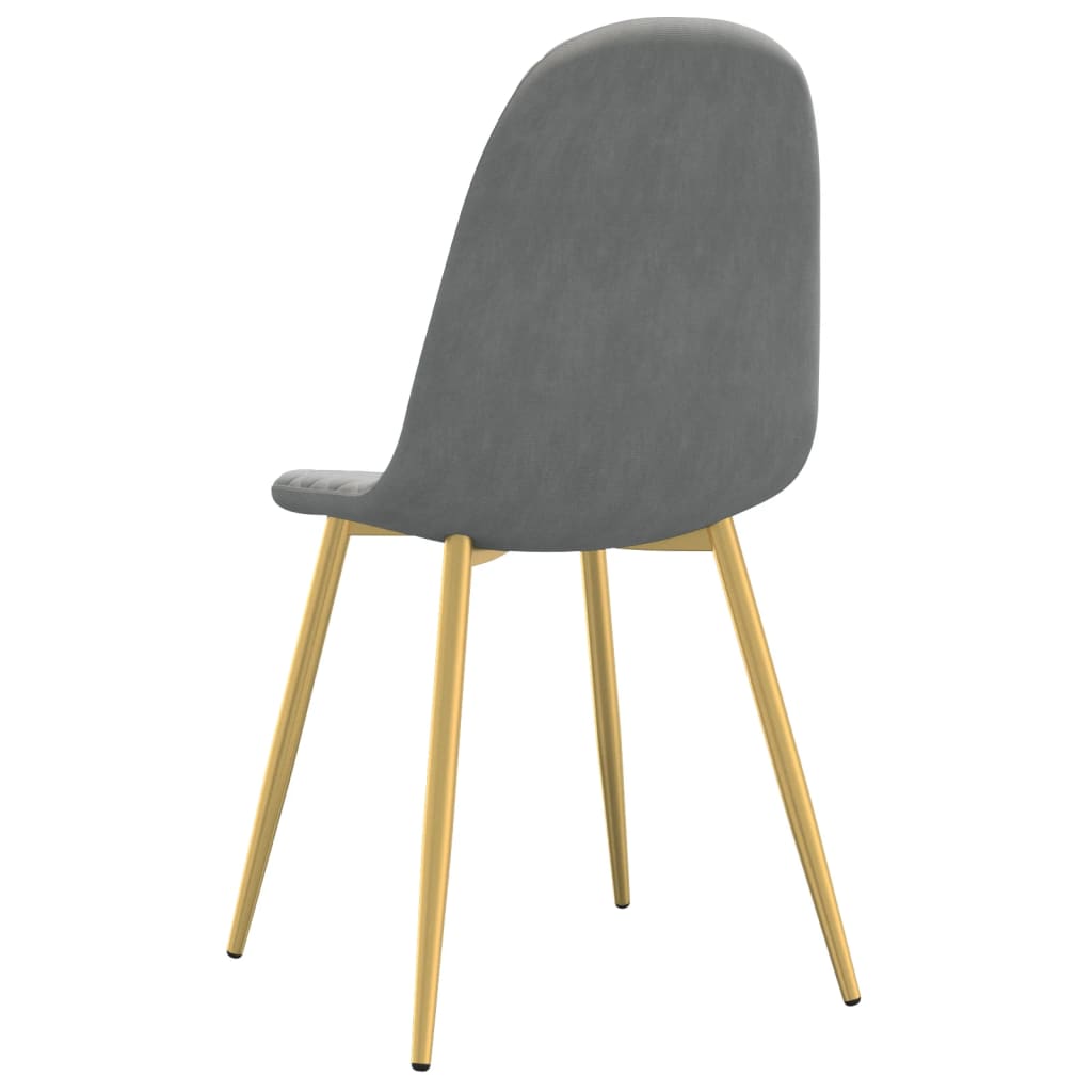 spisebordsstole 4 stk. velour lysegrå