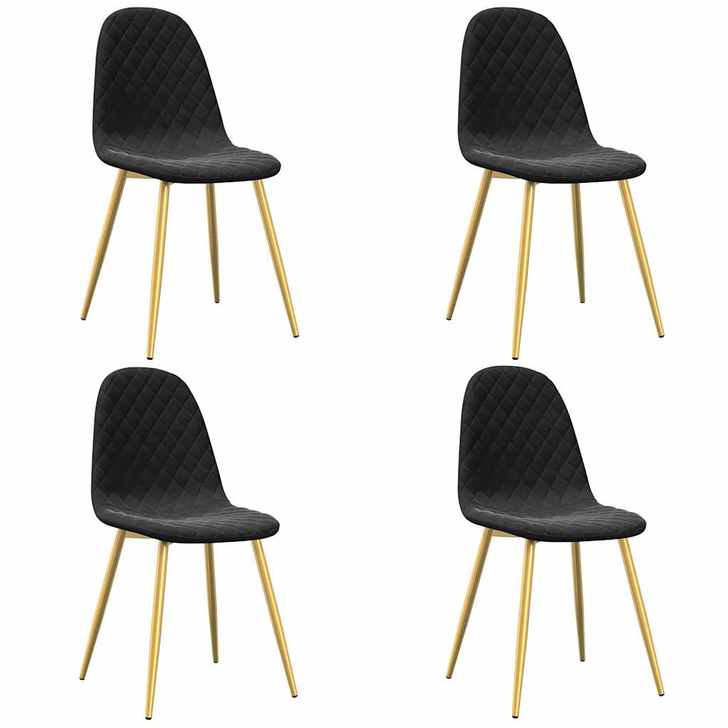 spisebordsstole 4 stk. velour sort