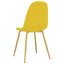 spisebordsstole 4 stk. velour sennepsgul