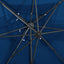 hængeparasol med dobbelt top 250x250 cm azurblå