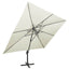 fritstående haveparasol med dobbelt top sand 400x300 cm