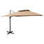 fritstående haveparasol med dobbelt top 300x300 cm taupe