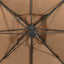 fritstående haveparasol med dobbelt top 300x300 cm taupe