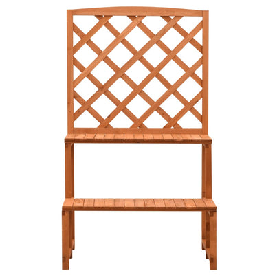 plantestativ med espalier 70x42x120 cm massivt fyrretræ orange