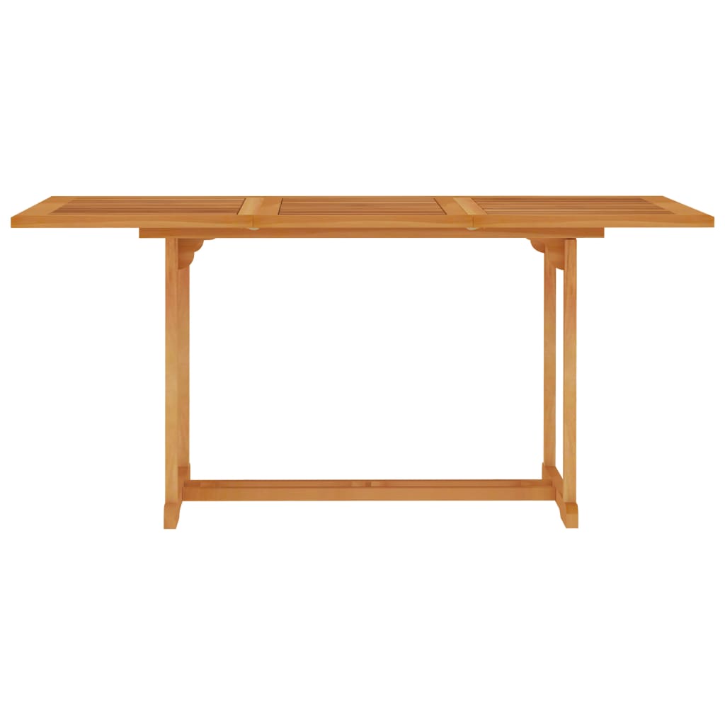 havebord 150x90x75 cm massivt teaktræ