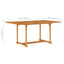 havebord 150x90x75 cm massivt teaktræ